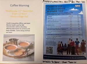 MOIRA VILLAGE HALL EVENTS 11TH DECEMBER 2024